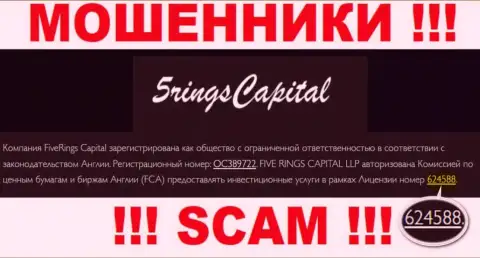 FiveRings Capital показали лицензию на осуществление деятельности на web-ресурсе, но это не значит, что они не МОШЕННИКИ !!!