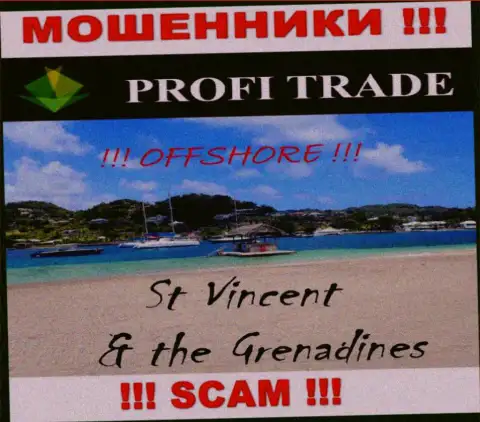 Базируется компания ПрофиТрейд в оффшоре на территории - St. Vincent and the Grenadines, МОШЕННИКИ !!!