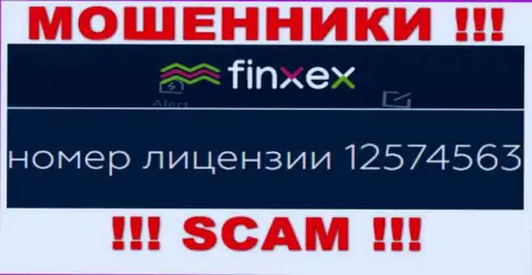 Finxex Com прячут свою жульническую сущность, размещая у себя на информационном портале лицензию на осуществление деятельности