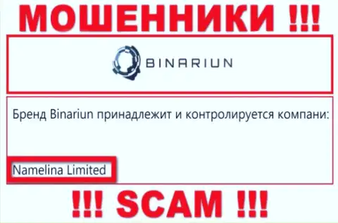 Вы не сможете уберечь собственные деньги работая совместно с компанией Бинариун Нет, даже если у них есть юридическое лицо Namelina Limited
