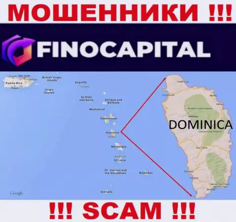 Юридическое место регистрации FinoCapital на территории - Dominica