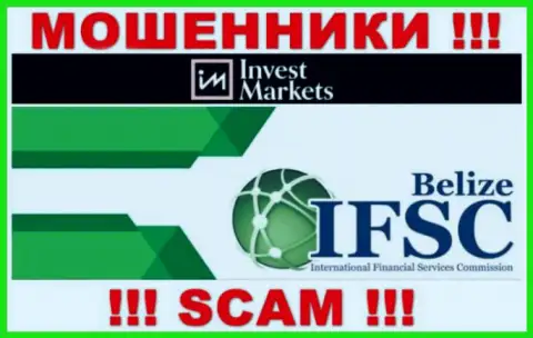 InvestMarkets Com безнаказанно ворует денежные активы доверчивых людей, т.к. его прикрывает мошенник - ИФСК