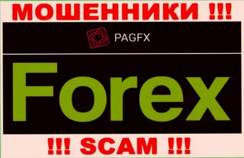 PagFX лишают денег клиентов, работая в направлении Форекс