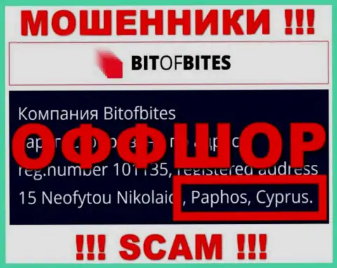 BitOfBites Com - это интернет-мошенники, их место регистрации на территории Cyprus