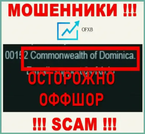 OFXB Io специально скрываются в оффшоре на территории Доминика, интернет мошенники