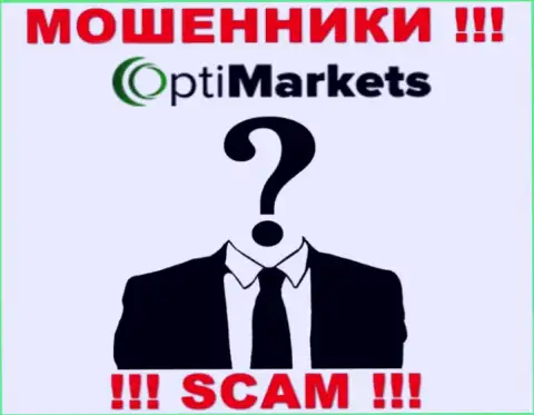 Opti Market являются жуликами, посему скрывают информацию о своем прямом руководстве