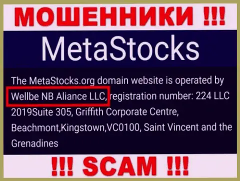 Юр лицо организации Meta Stocks - это Wellbe NB Aliance LLC, инфа позаимствована с официального web-портала