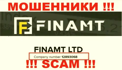Finamt LTD еще один разводняк !!! Регистрационный номер указанного махинатора: 12893068