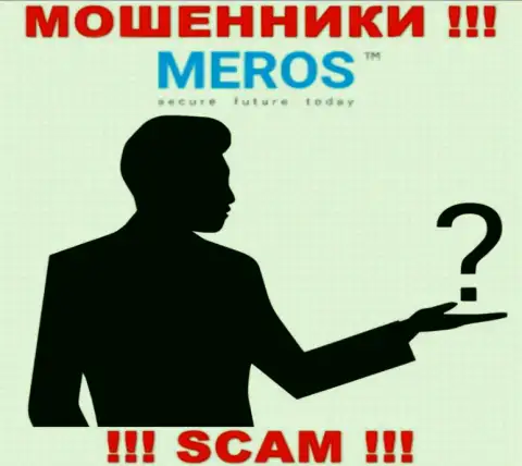 Информации о прямых руководителях компании Meros TM нет - поэтому довольно рискованно взаимодействовать с данными internet мошенниками