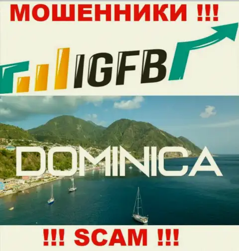 На информационном ресурсе IGFB указано, что они базируются в офшоре на территории Dominica