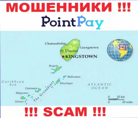 PointPay - это интернет обманщики, их место регистрации на территории St. Vincent & the Grenadines
