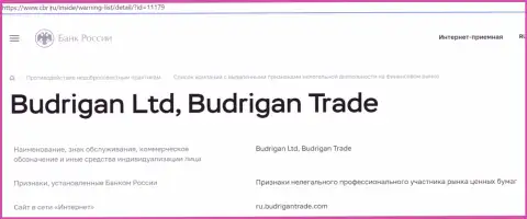 Махинаторы BudriganTrade загремели в черный список ЦБ России