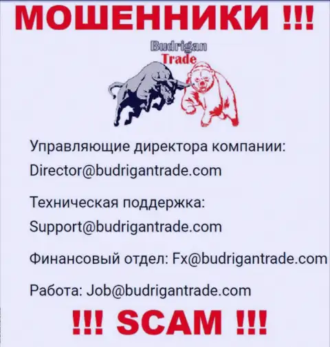Не пишите сообщение на адрес электронной почты Budrigan Ltd - это интернет обманщики, которые прикарманивают финансовые активы своих клиентов