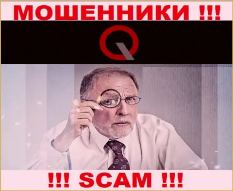 На web-сайте QIQ не имеется информации о регуляторе указанного мошеннического лохотрона