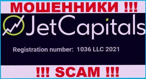 Рег. номер конторы JetCapitals, который они засветили у себя на онлайн-ресурсе: 1036 LLC 2021
