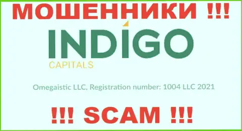 Регистрационный номер еще одной незаконно действующей компании IndigoCapitals - 1004 LLC 2021