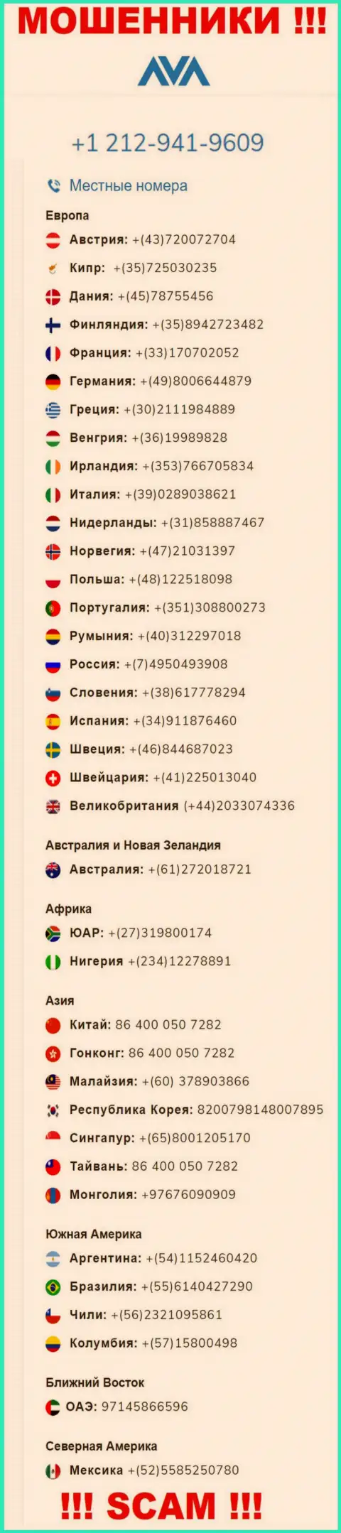 Мошенники из организации AvaTrade Ru, для того, чтоб развести людей на финансовые средства, звонят с различных номеров