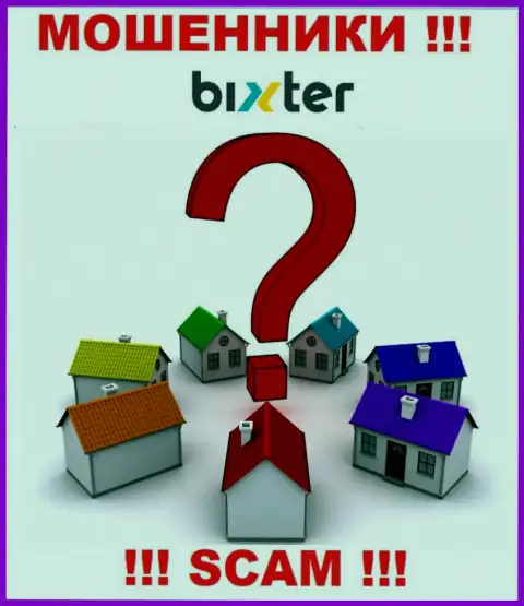 Юридический адрес регистрации Bixter Org старательно спрятан, в связи с чем не взаимодействуйте с ними - это жулики