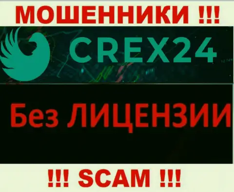 У шулеров Crex24 на онлайн-сервисе не размещен номер лицензии компании ! Будьте осторожны
