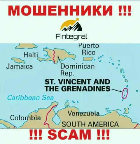 St. Vincent and the Grenadines - именно здесь официально зарегистрирована противозаконно действующая контора Fintegral