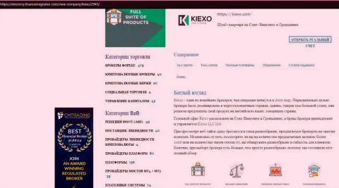 Обзор об условиях торгов forex дилера Киехо Ком, опубликованный на онлайн-ресурсе Directory FinanceMagnates Com