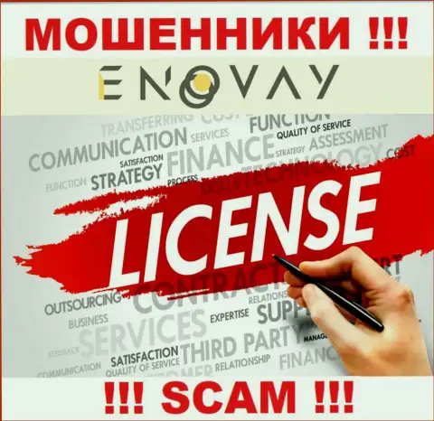 У компании EnoVay Info нет разрешения на ведение деятельности в виде лицензии на осуществление деятельности - это МОШЕННИКИ