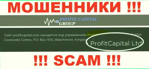На портале ProfitCapital Group мошенники указали, что ими владеет ПрофитКапитал Групп