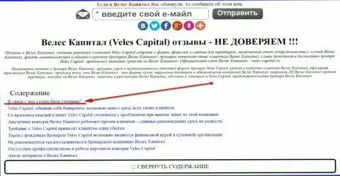 Veles-Capital Ru видно в зеркале veles-kapital.com (официальный сайт)